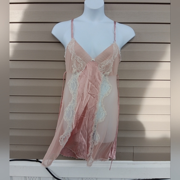 Blush Lace Trim Chemise - Picture 1 of 3